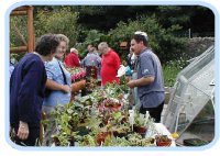 Members of the community enjoying the IDEAs garden.