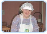 An IDEAs Member preparing for the Lunch Club